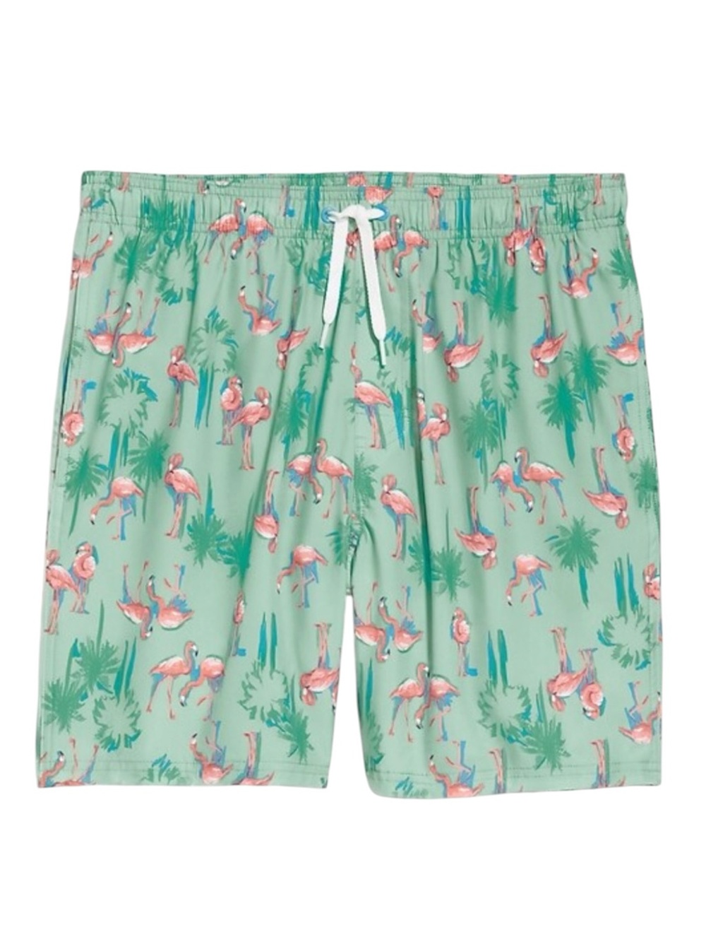 NWOT Old Navy Flamingo Printed Swim Shorts - Mint - Size MEDIUM